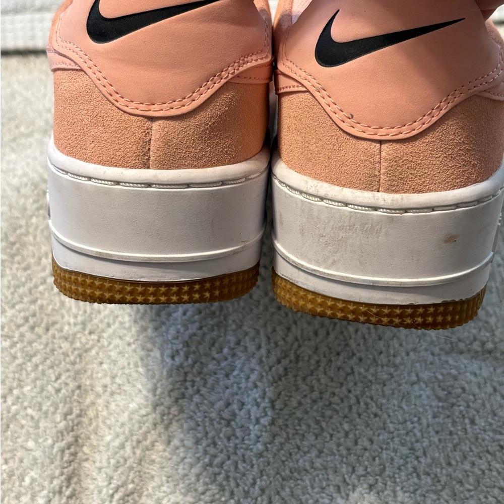 Nike Air Force Ones Pink and White Sneakers w/intact Gum size 9 - Picture 7 of 9